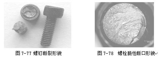 螺釘斷裂形貌 ，螺栓脆性斷口形貌