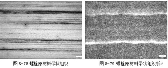 螺栓原材料帶狀組織，螺栓原材料帶狀組織析