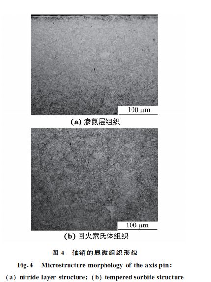 圖４ 軸銷的顯微組織形貌
